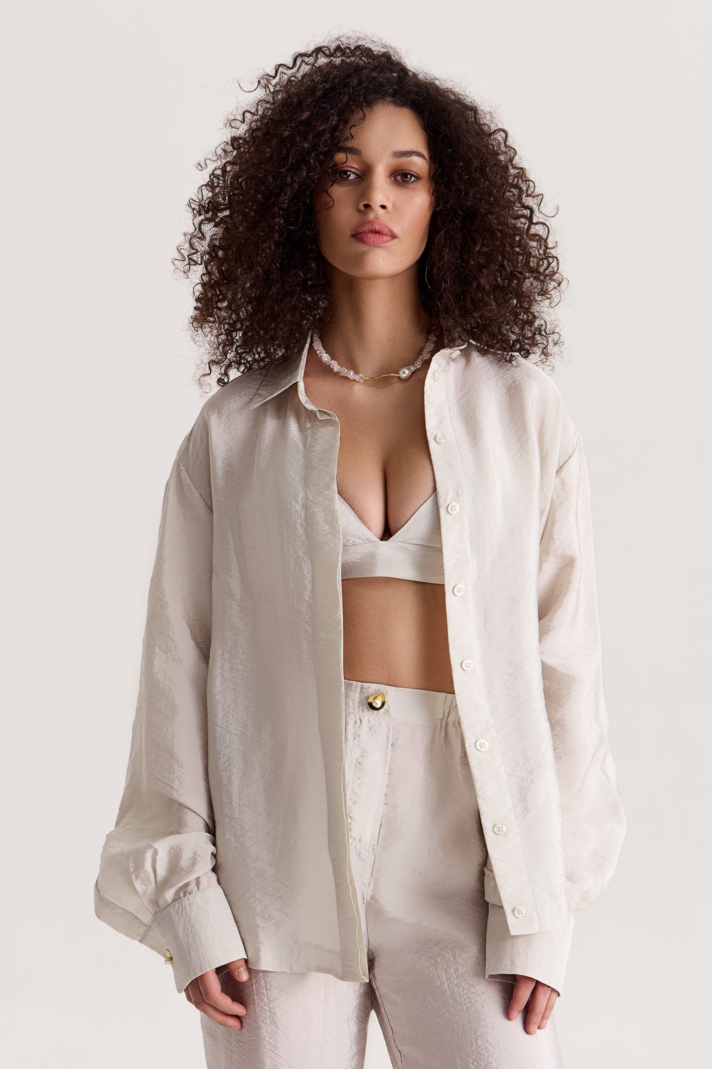 Top-bra Evia in Oyster Gray