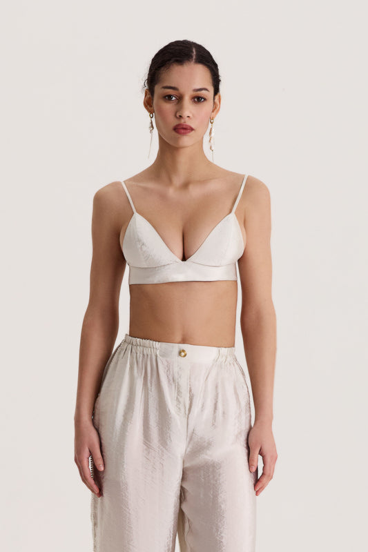 Top-bra Evia in Oyster Gray